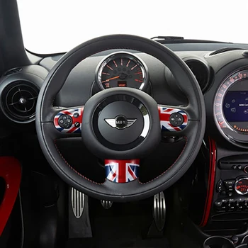 Кнопка рулевого колеса, Декоративная Накладка, Накладка, автомобильные наклейки для BMW MINI Cooper R55 R56 R60 R61, Аксессуары для интерьера