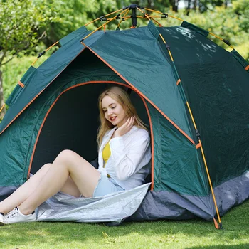 Палатка для кемпинга на 3-4 человека, Автоматическая всплывающая палатка для путешествий, Походное снаряжение, палатки для кемпинга на открытом воздухе