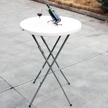 Складной маленький круглый стол на открытом воздухе высотой 110 см, круглый барный стол диаметром 80, полый пластиковый круглый стол muebles