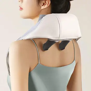 Электрическая массажная шаль для шеи, U-образный разминающий нагрев Шиацу, снимает боль в шейке матки, спине, расслабляющую усталость, устройство для массажа тела