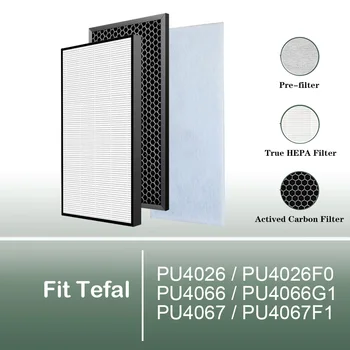 Для TEFAL PU4026 PU4026F0 PU4066 PU4066G1 PU4067 PU4067F1 Фильтр воздухоочистителя XD6074 и XD6060 Замена HEPA и угольного фильтра