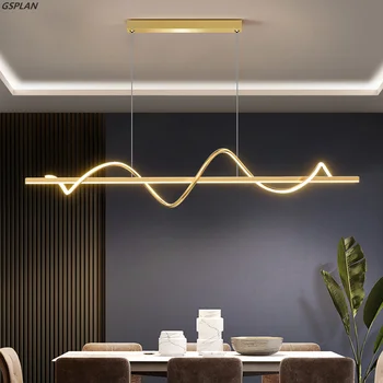 Современные светодиодные люстры в минималистском стиле, используемые в ресторанах, кухнях, обеденных столах, гостиных, спальнях, люстры и