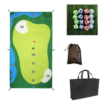 Игровой коврик для игры в гольф с 16 шариками для захвата (клюшка в комплект не входит), Подарок для мужчин, Детей, играющих в офисе на заднем дворе