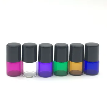 1 шт. Мини-1 мл красочный рулон на стеклянных бутылках для многоразового использования эфирных масел, флакон для духов