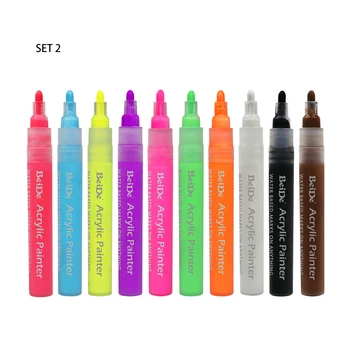 Флуоресцентный цветной акриловый маркер для поделок, водонепроницаемый маркер для рисования краской