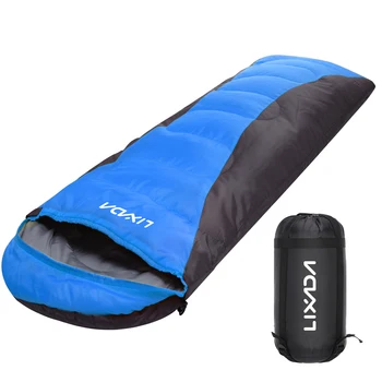 Lixada 4-сезонный спальный мешок для взрослых, Зимний теплый спальный мешок для кемпинга, водонепроницаемый для кемпинга, пеших прогулок, путешествий, приключений на открытом воздухе