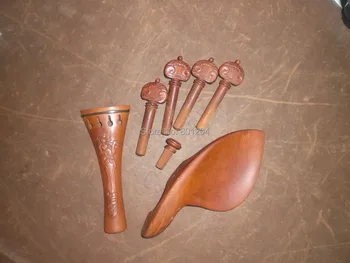 1 Комплект, резная скрипка в форме мармелада, в натуральную величину, с колышками, концевой булавкой, наконечником и подставкой для подбородка без отверстий