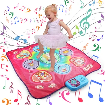 электронные Музыкальные Танцевальные игры 90x90 см, светящиеся коврики с 3 игровыми режимами, клавиатура, развивающие игрушки для детей, подарок для мальчиков и девочек