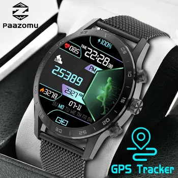 2023 Новые Смарт-часы Мужские NFC Роскошные Спортивные Часы в Деловом Стиле GPS Трекер Фитнес-Браслет Smartwatch для HUAWEI XIAOMI