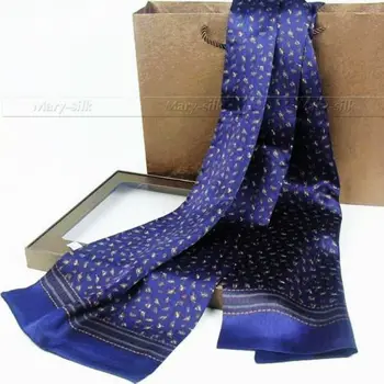 Модный Брендовый мужской Длинный шарф из 100% шелка, галстук-шарфы, Двухслойные __ На весну-осень-зиму