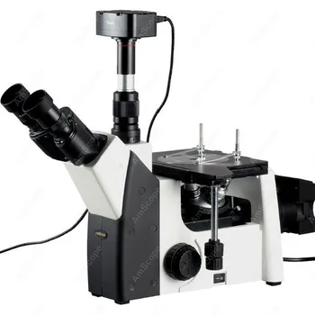 Перевернутый тринокулярный металлургический микроскоп-AmScope Поставляет Перевернутый тринокулярный металлургический микроскоп 50X-1000X + 3-мегапиксельная камера