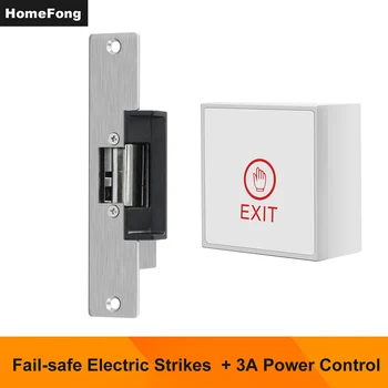 HomeFong безотказные электрические удары, нормально разомкнутые с контроллером питания 12V 3A, поддержка системы контроля доступа видеодомофона