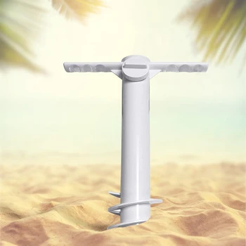 Подставка для пляжного зонта с 3/5 Оборотов, крючок, держатель для зонта, Ветрозащитная основа для зонта, снаряжение с шипами, Снаряжение для путешествий на открытом воздухе
