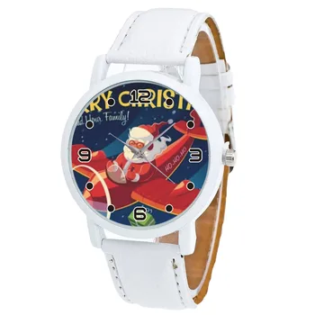 2023 Новые часы, Рождественский подарок, детские красочные модные часы с рождественским принтом, кварцевые часы с силиконовым ремешком, детский подарок