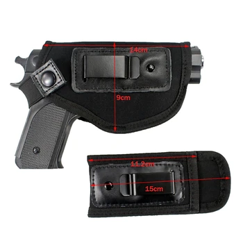 Кобура для пистолета скрытого ношения, держатель для фонарика, Лазерный 9-мм подсумок, подходит для Gl17 S & W Ruger SIG Taurus компактного размера в натуральную величину