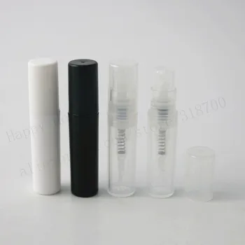 Доступен пластиковый флакон для путешествий с обжимным горлышком 360 x 2 мл, мини-распылитель, флакон-распылитель для ароматов, прозрачный, черный, белый
