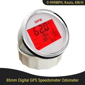 52 мм 85 мм Цифровой GPS Спидометр Одометр Датчик для Авто Грузовик Морской 9-32 В С 8 Цветами Подсветки Показывает SOG COG TRIP ODO