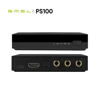 SMSL PS100 USB C DAC AMP, Многофункциональный чип ES9023, Bluetooth, Коаксиальный оптический HDMI, аудио конвертер, усилитель для домашней музыки в автомобиле