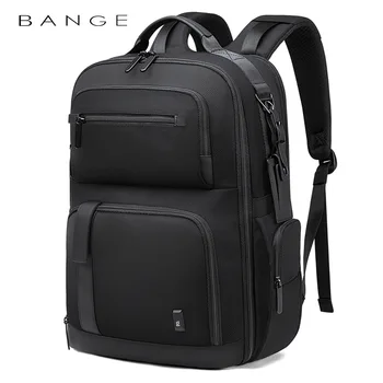 Мужской деловой рюкзак BANGE Большой емкости, Водонепроницаемый рюкзак для путешествий, 15,6-дюймовый рюкзак, Школьная сумка, Офисный мужской рюкзак