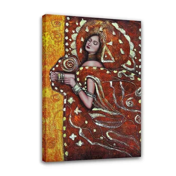 Forbeauty Pretty Red Woman Картина на холсте с распылительной печатью, водонепроницаемая и блочная настенная живопись Маслом, плакат для декора комнаты