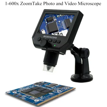 4,3 Дюймовый Зум 1-600-КРАТНЫЙ Цифровой Микроскоп CMOS Бороскоп Ручной Эндоскоп