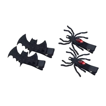 Заколка для Волос N58F Уникальный Черный Головной Убор Cool Bat Wing для Сценических Шоу на Хэллоуин
