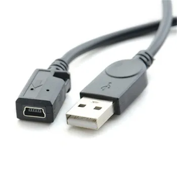 USB2.0 Штекер к Mini USB 5P Женский кабель для зарядки данных Штекер к mini usb женский компьютерный удлинитель для передачи интерфейса mp3