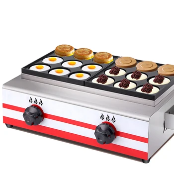Электрическая Нагревательная Газовая Машина для торта с 9 отверстиями/ 18 отверстиями, Машина для торта с красной Фасолью, Коммерческая Машина Для приготовления Яичных Гамбургерных Вафель