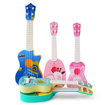 Забавная Гавайская Гитара, музыкальный инструмент, детская Гитара, игрушки Монтессори для детей, обучающие школьные игры, Рождественский подарок на День рождения