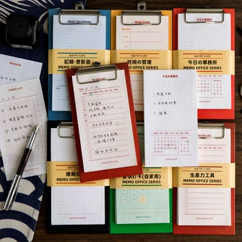 Yoofun Блокноты на 60 листов с держателем, блокноты на каждый день, неделю, месяц, планировщик, расписание, Контрольный список, Офисные школьные принадлежности
