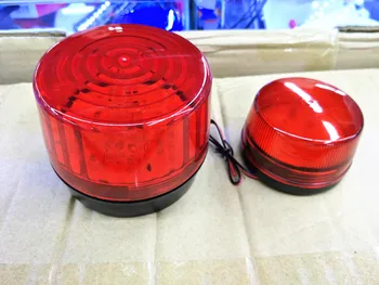 Увеличенный светодиодный индикатор охранной сигнализации 12V, стробоскопический сигнал, Предупреждающий Красный синий мигающий индикатор