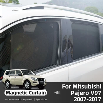 Для Mitsubishi Pajero V97 Montero Shogun 2006-2021 Магнитный Автомобильный Солнцезащитный Козырек На Переднее Лобовое Стекло Шторка На Заднее Боковое Стекло Солнцезащитный Козырек