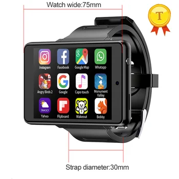 2,8-Дюймовый Большой экран 4G Четырехъядерный Смарт-часы Игровой Режим 4 ГБ 128 ГБ Две камеры 2800 мАч Батарея GPS WIFI Играть В игры Smartwatch