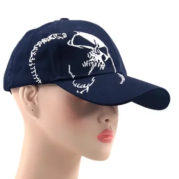 Высококачественная бейсболка унисекс из 100% хлопка с вышивкой черепа Snapback, модные спортивные шапки для мужчин и женщин, кепка