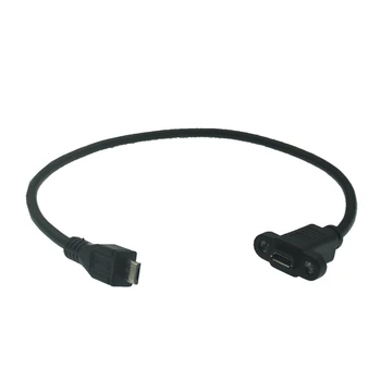Разъем Micro USB USB 2.0 для подключения кабеля-удлинителя Micro USB 2.0 с Шагом 18 мм с Винтами Отверстие для крепления на панели 25 см 0,25 м