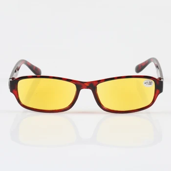 Очки для чтения Ночного Видения Ретро Леопардовая Полнокадровая Оправа С Желтыми Линзами Eyeglasse Мужчины Женщины Дальнозоркие Очки с Диоптриями + 1,0 ~ + 4,0