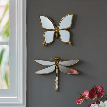 Мягкие роскошные украшения в виде стрекозы из смолы в стиле ретро, креативная подвеска для украшения стен в виде бабочки в гостиной