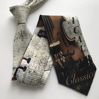 Уникальный мужской галстук для музыкальных вечеринок Mozart