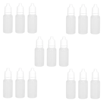 500ШТ 15 мл Пустые Пластиковые Бутылки-Капельницы для жидкости для глаз, Капельницы Многоразового использования, Бутылки