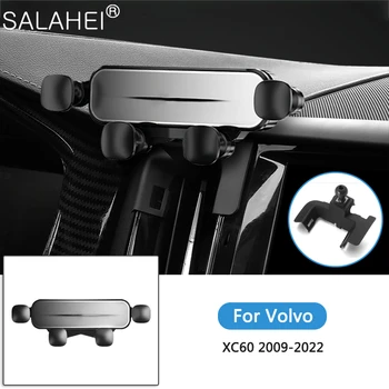 Автомобильный держатель мобильного телефона Gravity для Volvo XC60 2009-2017 2018-2023, Автомобильное вентиляционное отверстие, Защелкивающаяся подставка, кронштейн для GPS-навигации, Аксессуары