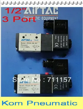 Оптовая продажа пневматический электромагнитный клапан 12V 24V DC 110V 220V AC воздушные регулирующие клапаны 3V410-15 1/2 