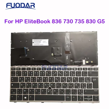 AR Арабская Клавиатура для ноутбука HP EliteBook X360 836 730 735 G5 G6 830 G5 G6 L07666-001 L13697-071 Клавиатура с подсветкой