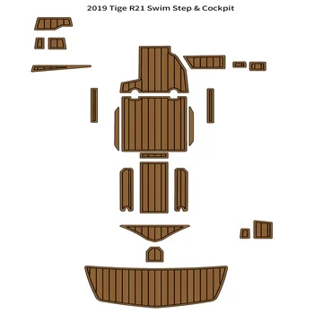 2019 Tige R21, коврик для плавательной степ-платформы, коврик для кокпита, коврик для пола из вспененного EVA тикового дерева