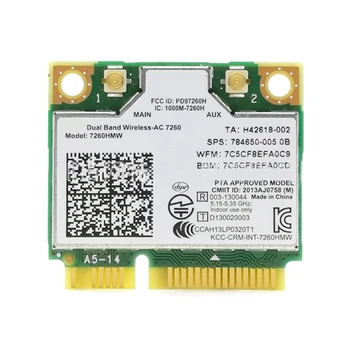 7260 AC 7260AC 7260HMW 802.11ac Беспроводной сетевой адаптер переменного тока Bluetooth-совместимая карта Wi-Fi 4.0 Половина мини-карты PCI-E 1200 М