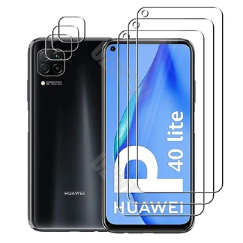 Для Huawei P40 lite Пленка для объектива камеры и защитная пленка для экрана из закаленного стекла для телефона