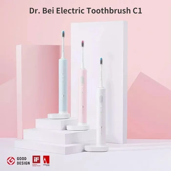 Звуковая электрическая зубная щетка DR.BEI C1 Перезаряжаемая водонепроницаемая беспроводная портативная ультразвуковая отбеливающая зубная щетка с коробкой