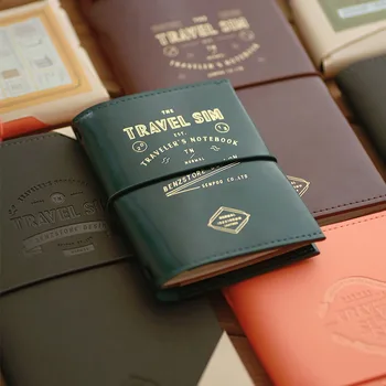 Винтажный Блокнот TN Standard Journal в обложке из искусственной кожи, Деловые Блокноты, Записи о путешествиях, Портативные Мини-Блокноты в сетку для паспорта