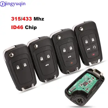 jingyuqin 3 кнопки 433 МГц с чипом ID46 Откидная крышка корпуса ключа для Chevrolet Cruze Remote Key Fob Shell Cover