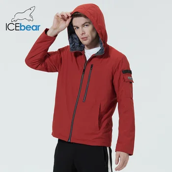 ICEbear 2023 Мужская короткая куртка, осеннее стильное пальто с капюшоном, высококачественная мужская брендовая одежда MWC21601I