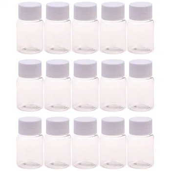 200 + 2шт 15 мл Пластиковый Пустой Маленький Горлышко, Градуированный Лабораторный Химический контейнер, Бутылка для реагентов, бутылка для запайки образцов, Бутылка для жидких лекарств